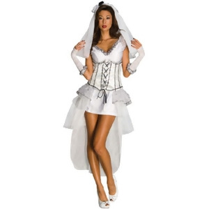 Women's Sexy Adult Gothic Mistress Bride Costume - Womens X-Small (0-2) approx 31-33" bust & 21-23" waist