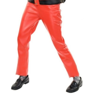 Adult Mens Michael Jackson Thriller Red Faux Leather Pants - Approx 30" Waist