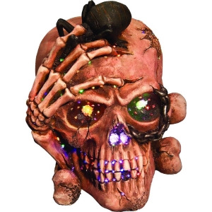 Fiber-optic Lighted Halloween Decor Spider Replica Decoration Skull Standard Size - All