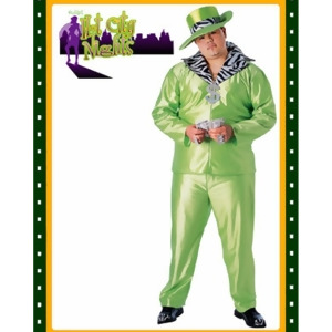 Big Daddy Pimp Adults Full Cut Plus Size Xl Costume Mens Plus Size 44-52 52 chest 5'11 6'1 approx 220-280lbs - All