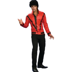 Adult Mens Michael Jackson Thriller Red Printed Jacket - Large:  42-44" chest~ approx 190-210lbs