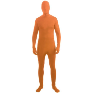 Neon Orange Adult Disappearing Man Professional Quality Full Body Zentai Suit - Mens XL (44-48) 5'9" - 6'2" approx 195-215lbs