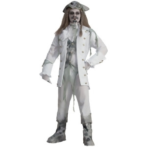 Mens Deluxe Ghostly Spirits Ghost Captain Costume Standard 42 Mens Standard 42 5'7 6'1 approx 150-180lbs - All