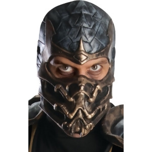 Overhead Latex Adult Scorpion Mortal Kombat Costume Accessory Mask Standard Size - All