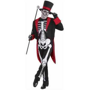 Mens Mr Bone Jangles Formal Skeleton Costume Standard 42 Mens Standard 42 5'7 6'1 approx 150-180lbs - All