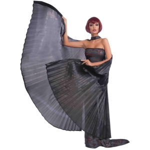 Adult Costume Accessory Black Egyptian Gothic Vampire Bat Wings Standard Size - All