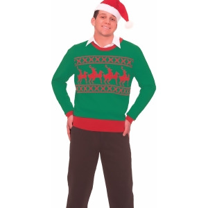 Funny Ugly Christmas Sweater Reindeer Games - Large (42-46)