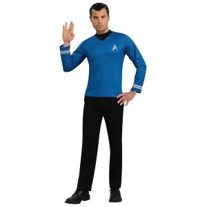 Star Trek Into Darkness Blue Spock Adult Science Officer Costume Shirt - Mens Medium (38-40) 38-40" chest~ 5'7" - 6'1" approx 120-150lbs