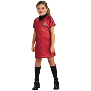 Girls Star Trek Into Darkness Red Uhura Dress Costume - Boys Medium (8-10) for ages 5-7 approx 27"-30" waist~ 50-54" height