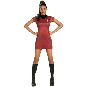 Womens Red Sexy Star Trek Into Darkness Uhura Dress Costume - Womens Large (14-16) approx 40-42" bust & 31-34" waist