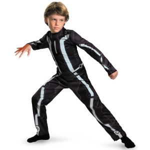 Tron Legacy Kevin Flynn Child's Costume - Boys Small (4-6) for ages 3-5~ 36-47 lbs approx 23"-25" chest~ 21"-22" waist~ 23-25" hips~ 16-19" inseam for