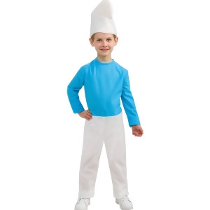 Boys The Smurfs Movie Smurf Costume - Boys Large (12-14) for ages 8-10 approx 31"-34" waist~ 55-60" height