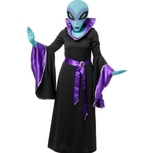 Adult Womens Purple And Black Alien Queen Witch Space Gown Costume - Womens X-Small (3-5) approx 25 waist~ 36.5 hips~ 35 bust~ A-B