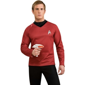 Star Trek Into Darkness Deluxe Red Scotty Adult Engineering Costume Shirt - Mens Small (34-36) 34-36" chest~ 5'6" - 5'10" approx 100-125lbs