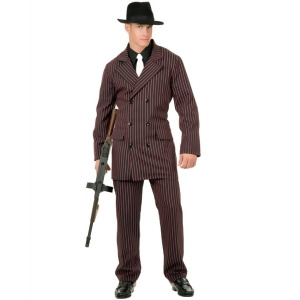 Adult Men's Roaring 20s 6 Button Gangster Costume Double Breasted Suit - Mens Small (36-38) 36-38" chest~ 5'6" - 5'10" approx 120-145lbs