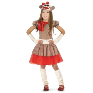 Deluxe Child's Sock Monkey Girl Costume - Girls Small (4-6) for ages 3-5~ 36-47 lbs approx 23"-25" chest~ 21"-22" waist~ 23-25" hips~ 16-19" inseam fo