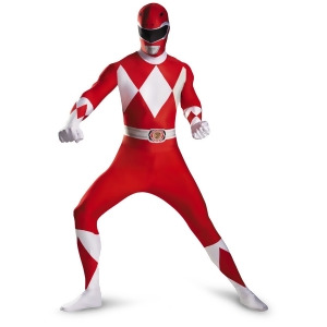 Disney Power Rangers Red Ranger Mens Adults Bodysuit Costume - Boys XL (Teen 14-16) for ages 12-14~ 85-100 lbs approx 30"-32" chest~ 26"-27" waist~ 32