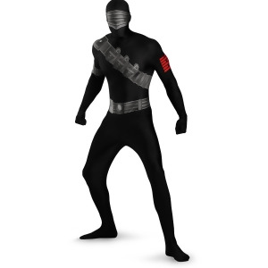 Gi Joe Snake Eyes Mens Adults Bodysuit Costume - Boys Large (10-12) for ages 8-10~ 60-87 lbs approx 28"-30" chest~ 24"-25" waist~ 28-30" hips~ 23-25" 