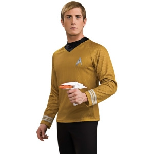 Star Trek Into Darkness Gold Captain Kirk Adult Deluxe Command Costume Shirt - Mens Medium (38-40) 38-40" chest~ 5'7" - 6'1" approx 120-150lbs