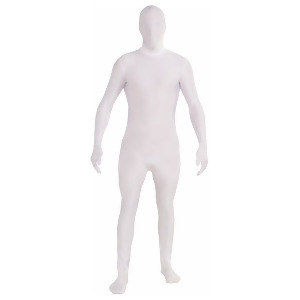 Child White Full Body Zentai Suit I'm Invisible Disappearing Man Costume - Boys Large (12-14) for ages 8-10 approx 31"-34" waist~ 54-60" height