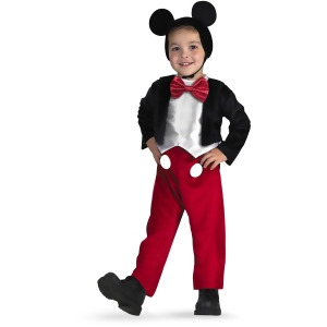 Child Mickey Mouse Deluxe Toddler Costume - Toddler (3T-4T) approx 22-23" chest~ 20-21" waist~ 34-38 lbs