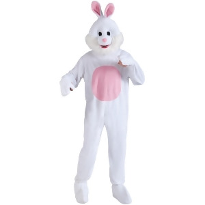 Mens 42-44 Pink and White Easter Bunny Parade Event Plush Mascot Costume Standard 42-44 42-44 chest 5'9 5'11 approx 160-185lbs - All