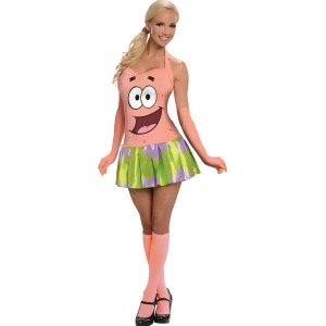 Adult Sexy Patrick Star Spongebob Squarepants Costume Dress - Womens X-Small (0-2)