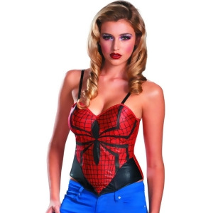 Womens Sexy Sassy Spiderman Spidergirl Bustier Costume - Womens Large (12-14)