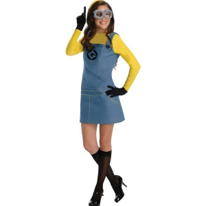 Womens Adult Despicable Me Female Dave The Minion Costume - Womens Medium (8-10)