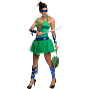 Womens Teenage Mutant Ninja Turtles Leonardo Dress Costume - Womens Medium (8-10)
