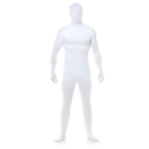 Adults Mens Womens White Team Spirit Bodysuit Costume - Mens Medium (40-42)