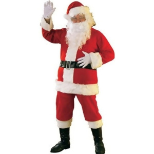 New Adult Large-XL 50-56 Santa Claus Christmas Deluxe Flannel Costume Suit Mens X-Large 50-56 - All