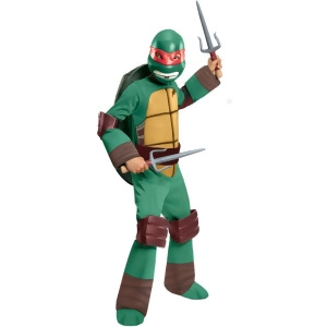 Deluxe Childrens Boys Teenage Mutant Ninja Turtles Raphael Costume - Boys Large (12-14)