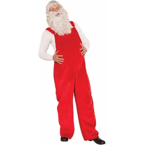 Adult Mens Plush Christmas Holiday Santa Claus Overalls Accessory 34 Waist Medium Size 34 - All