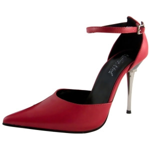 Sexy Womens 4 Red Steel Stiletto Heel D-Orsay Pointed Toe Pump Shoes - 6