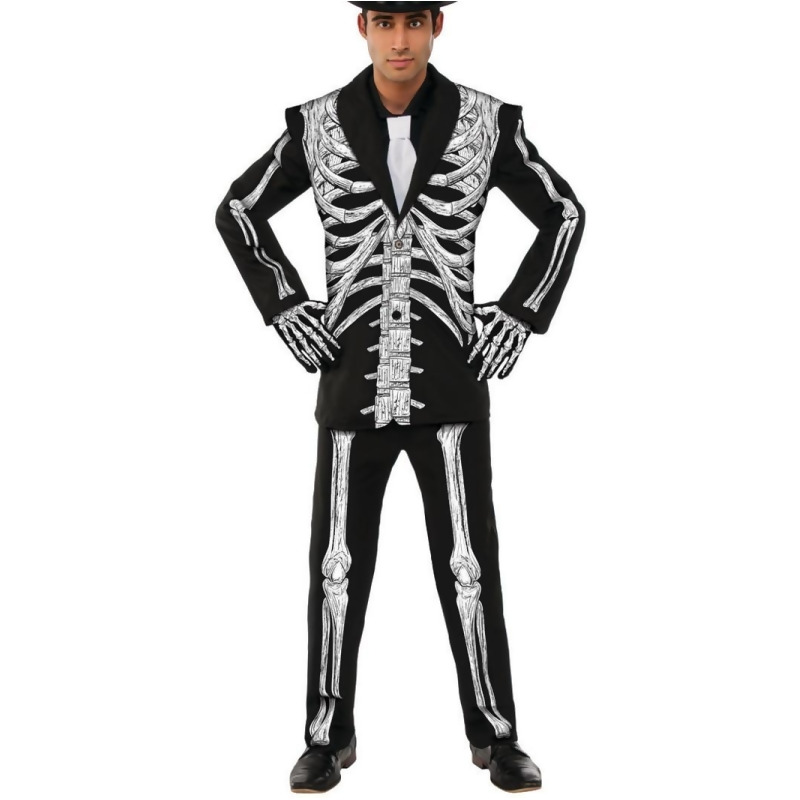 Men's Day Of The Dead Skeleton Mr. Bones Gentleman Tuxedo Costume from ...