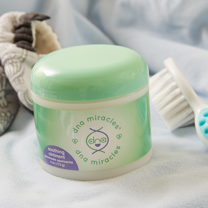 DNA Miracles Natural Soothing Ointment, with baby brush and booties