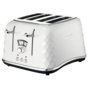 Delonghi CTJ4003W BRILLANTE 4 Slice Toaster in White Delonghi CTJ4003W BRILLANTE 4 Slice Toaster in White