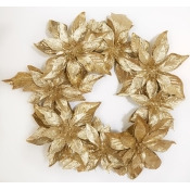 Laurence Llewelyn-Bowen Champagne Gold Poinsettia Wreath Laurence Llewelyn-Bowen Champagne Gold Poinsettia Wreath