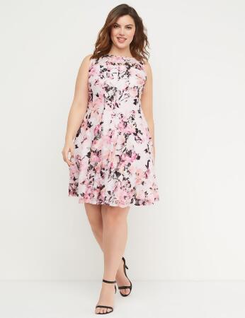 lane bryant pink lace dress