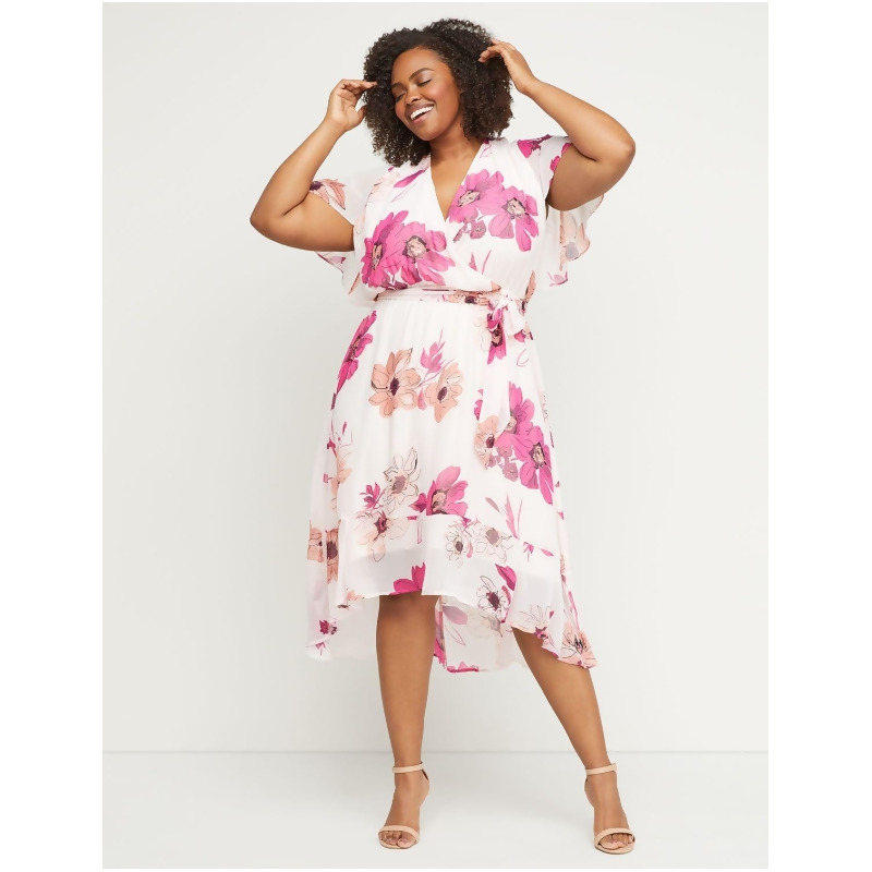 pink dress lane bryant
