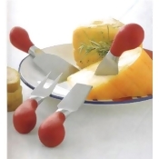 Red Handled Cheese Utensil Set Red Handled Cheese Utensil Set