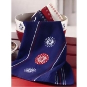 Starburst Embroidered Waffle Weave Dishtowels 18 in x 26 in Cotton Starburst Embroidered Waffle Weave Dishtowels 18 in x 26 in Cotton