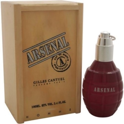 Arsenal Red by Gilles Cantuel for Men Eau de Parfum Spray 3.4 oz 