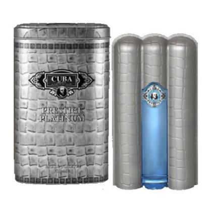 Cuba Prestige Platinum by Cuba for Men Eau de Toilette Spray 3.0 oz