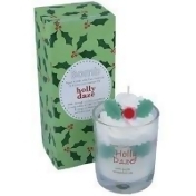 Bomb Cosmetics Christmas 2018 Holly Daze Piped Glass Candle Bomb Cosmetics Christmas 2018 Holly Daze Piped Glass Candle