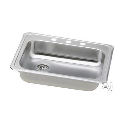 Elkay Celebrity Collection Gecr2521l2 25 Inch Top Mount Single Bowl Stainless Steel Sink With 20 Gauge 5 3 8 Inch Bowl Depth Ada Compliant And Left