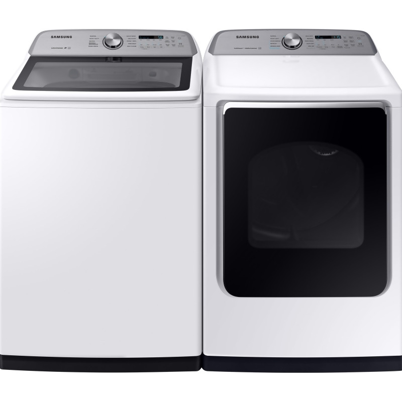 Samsung Top Load Washer & Dryer Set White SAWADREW72001 from AJ Madison at
