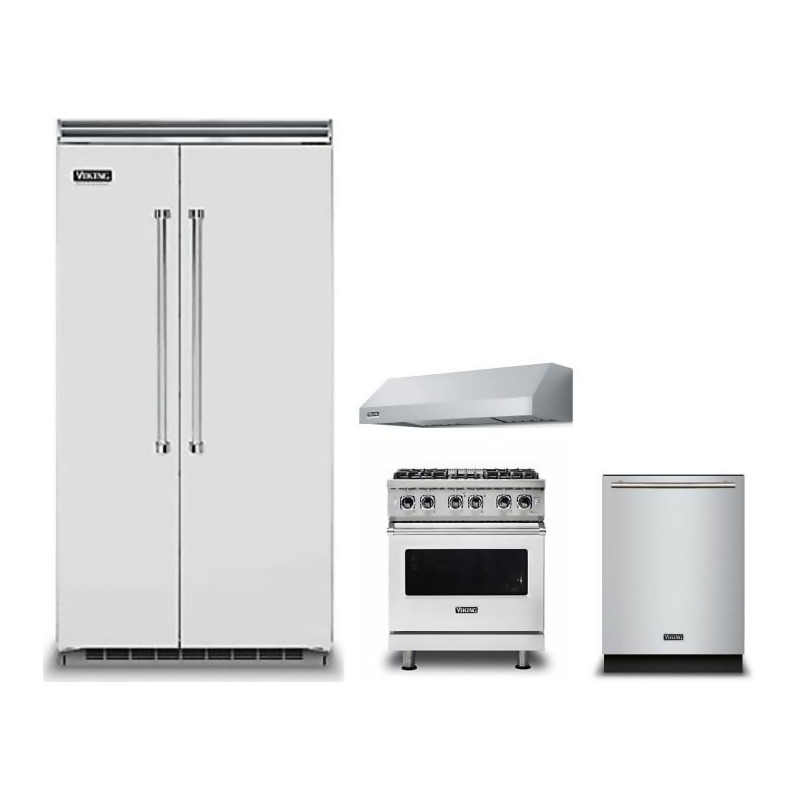 Viking 5 4 Piece Kitchen Appliances Package with Side-by ...