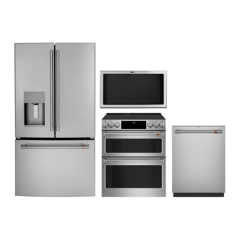 Cafe 4 Piece Kitchen Appliances Package with French Door ...